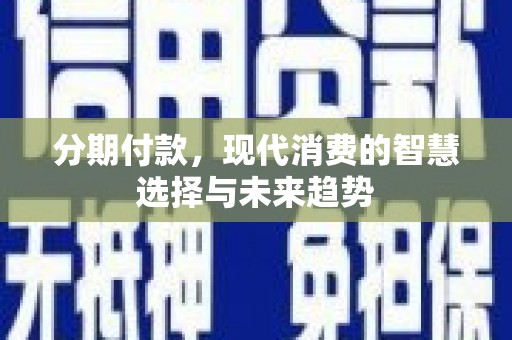 杉林分期付款，现代消费的智慧选择与未来趋势