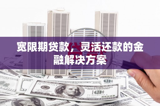 杉林宽限期贷款，灵活还款的金融解决方案