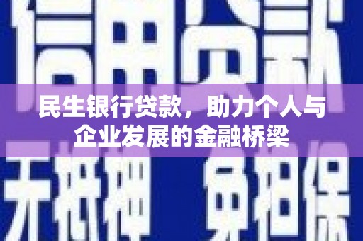 杉林民生银行贷款，助力个人与企业发展的金融桥梁